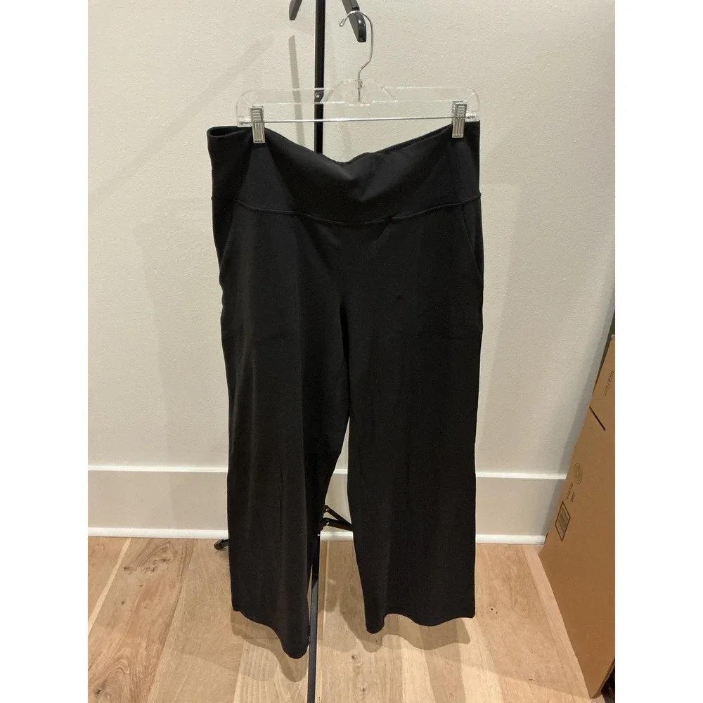 Lululemon Align Wide Leg Pants Black Nulu High Rise Yoga Trousers Size 14